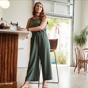 Calia Wide Leg overlap jumpsuit XL OLIVE ntw